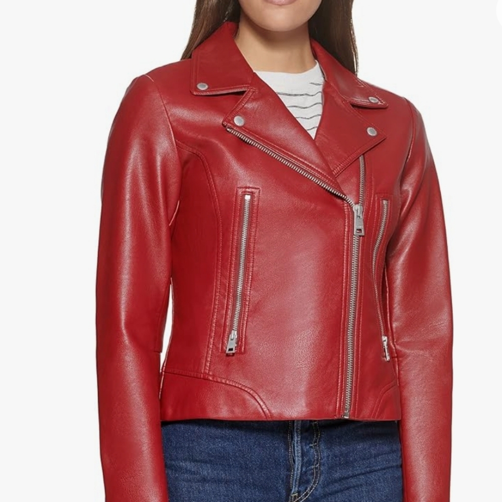 LEVI'S VEGAN LEATHER 538 MOTO JACKET - Picture 3 of 5